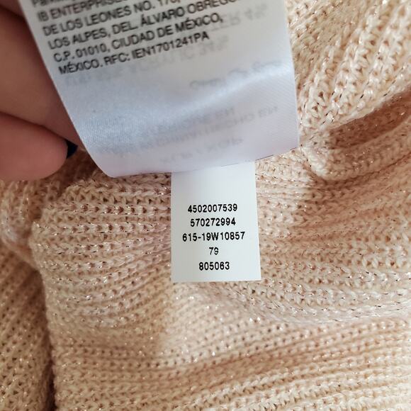 WHBM | Metallic Sparkle Mock Turtleneck Balloon Sleeve Sweater - Picture 10 of 10